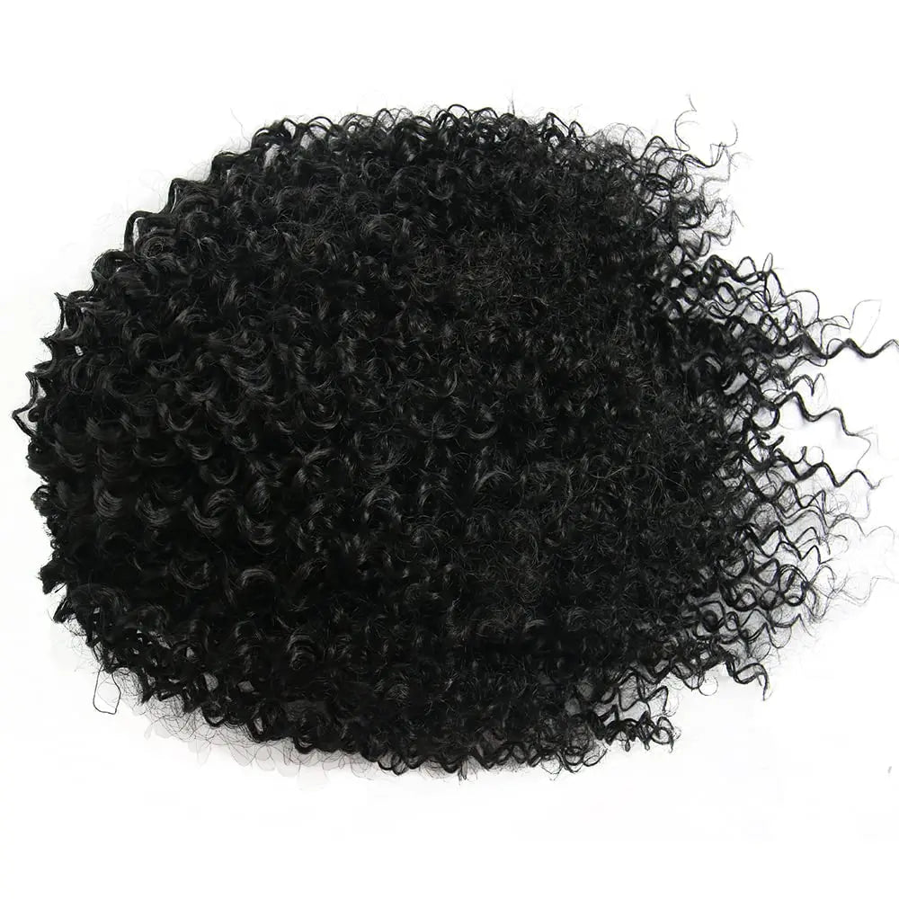 Synthetic Short Afro Kinky Curly Ponytail Hair Piece for African American Ponytail Extension Afro Kinky Curly Ponytail for Women