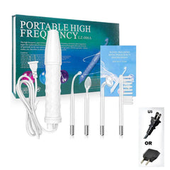 Facial Galvanic High Frequency Facial Therapy Wand For Hair Growth 4 In 1 Acne Removal Skin Care Glass Tube Facial Beauty Tools