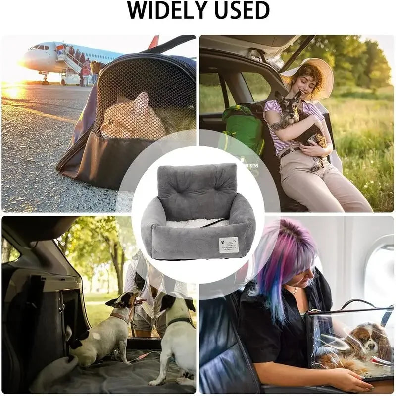 Showlu 2-in-1 dog car seat cover and travel bed made of polyester, with a hammock design for pets' comfort and safety.