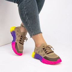 Women Sneakers New Fashion Comfortable Athletic Training Sneakers Women Breathable Outdoor Designer Shoes Women Zapatos De Mujer