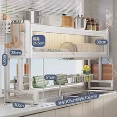 Kitchen Dish with Dust Cover – Adjustable Organizer for Plates,cocina,Eid Mubarak