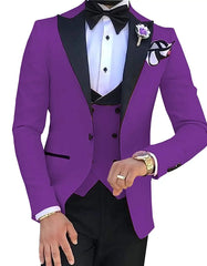 2024 Men 3 Pieces Suits For Men Custom Made Groom Groomsmen Tuxedos Wedding Men Suit Terno Masculino ( Jacket+Pants+Vest ) SHOWLU FASHION STORE