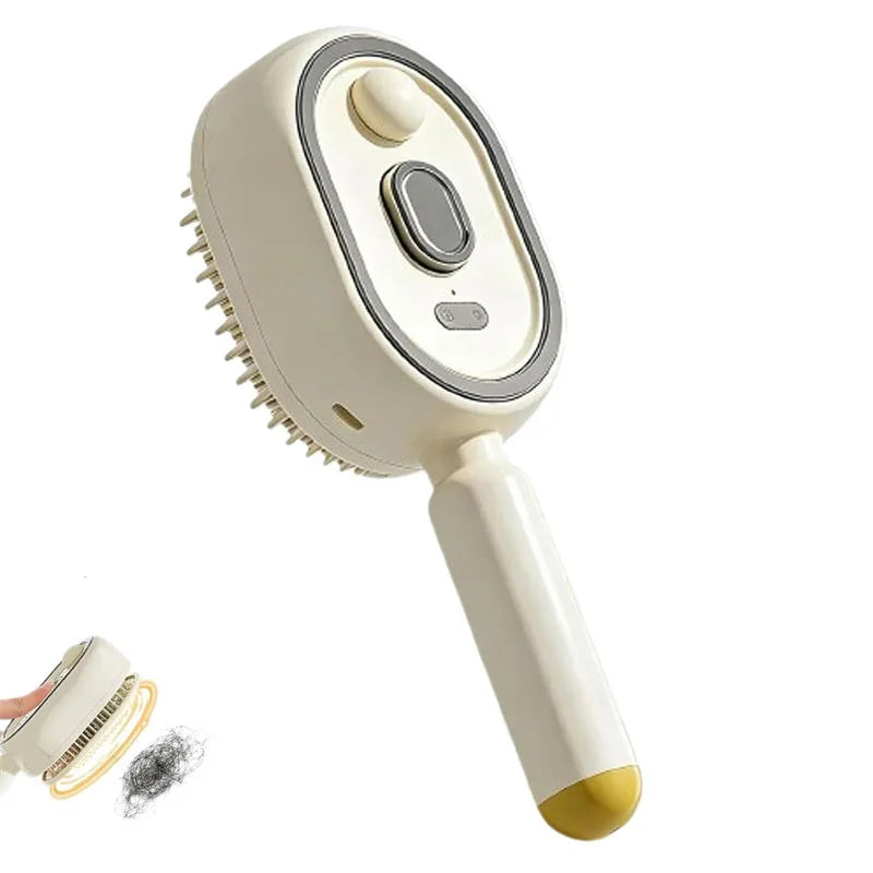 Rechargeable Showlu Smart General 3-in-1 scalp steam massage comb showing the device with steam vents and ergonomic handle.