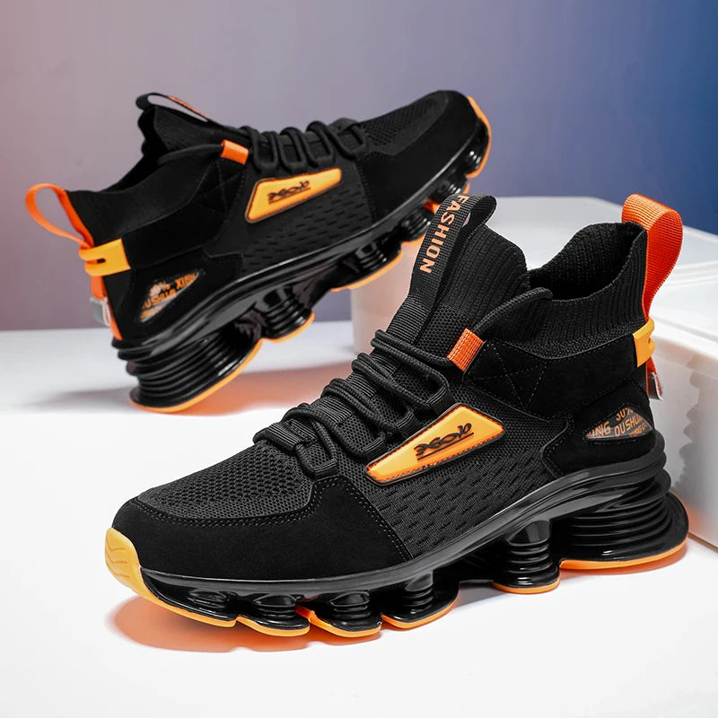 Men's running shoes by Showlu Fashion Store with breathable air mesh and sporty design for comfortable athletic wear.
