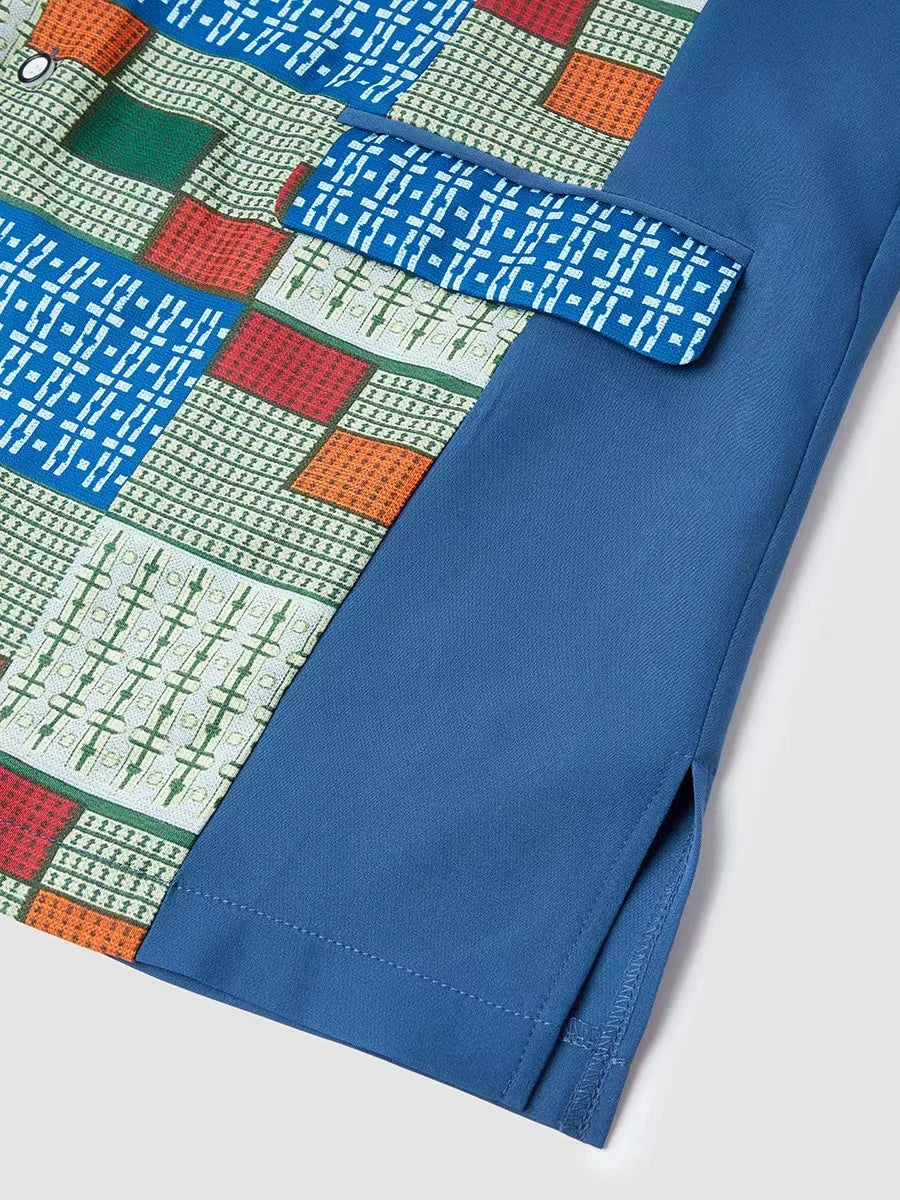 Showlu Men's African Kaftan Set featuring a cotton blend fabric and elegant design, perfect for wedding or special occasions.