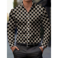 Men's casual shirt series red white black new designer casual wear soft comfortable fashion autumn and winter2025