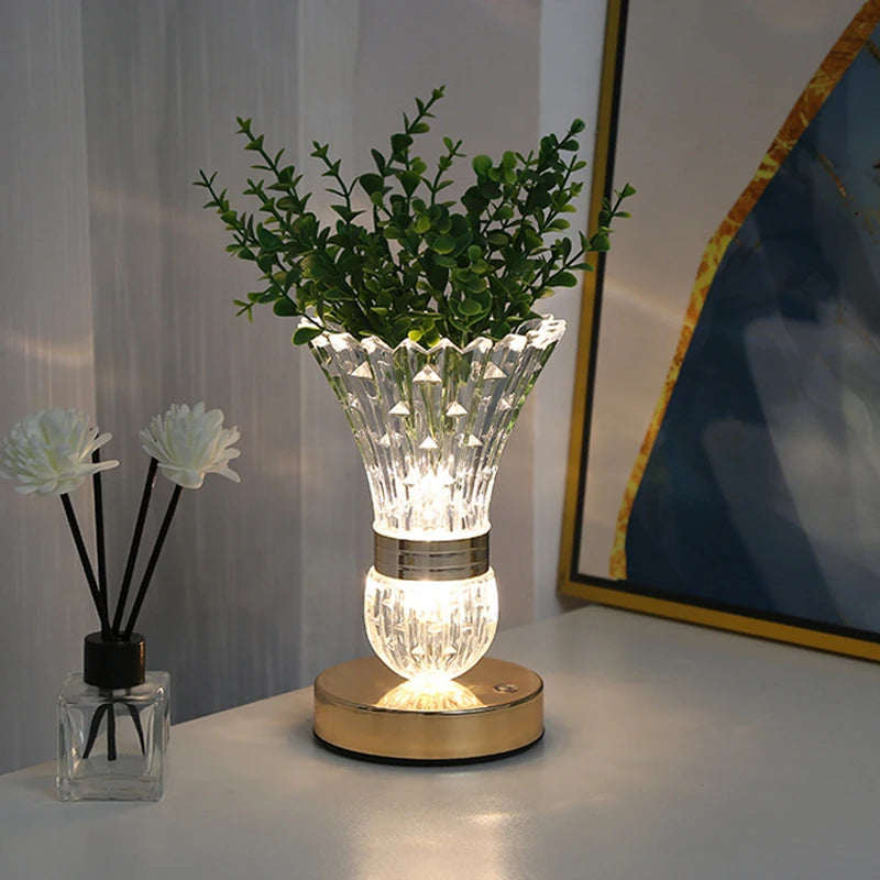 Color-changing LED vase by Showlu Smart General with vibrant lights and sleek modern design for decorative use.