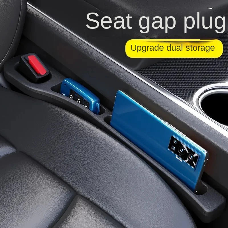 Showlu Smart General car seat gap storage organizer box fitting between car seats and center console for convenient storage.