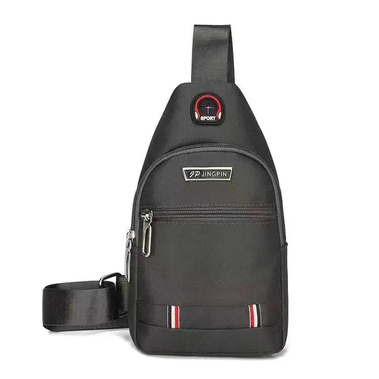 2024 New waterproof and wear-resistant men's trendy chest bag  single shoulder crossbody bag men's chest casual backpack