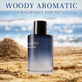 Showlu Fashion men's Eau De Toilette bottle featuring Calabria Lemon and Vetiver scent, 3.4 oz, with a sleek design.
