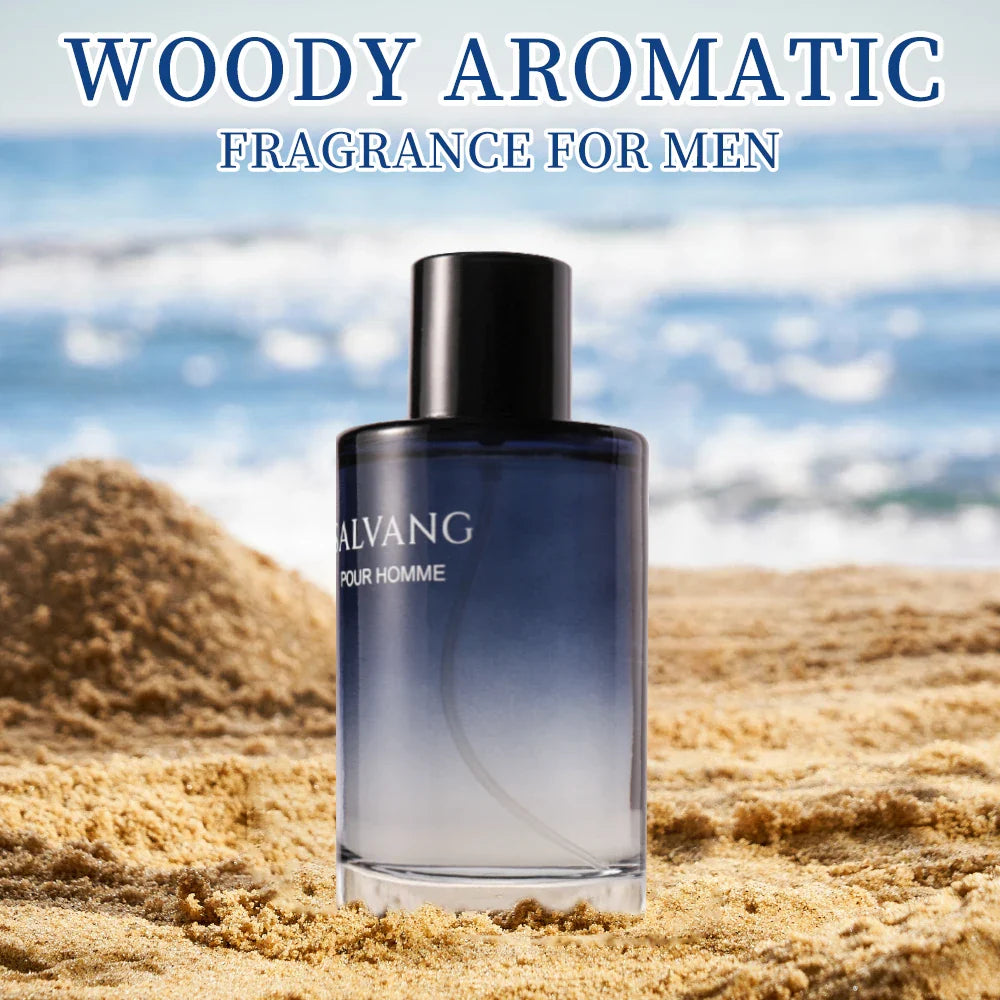 Showlu Fashion men's Eau De Toilette bottle featuring Calabria Lemon and Vetiver scent, 3.4 oz, with a sleek design.