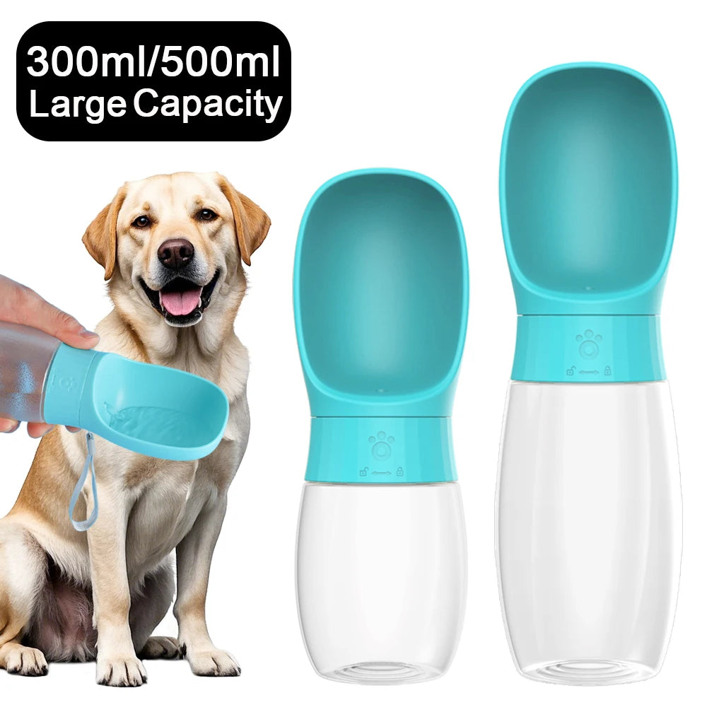 Showlu Smart General portable dog water bottle with leak-proof travel bowl, ideal for outdoor walks and travel.