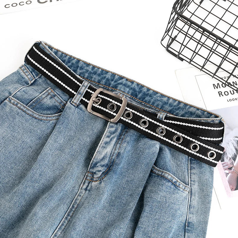 LUDIVIS canvas tactical belt from Showlu Fashion Store, unisex high-quality casual belt with durable canvas strap for jeans.