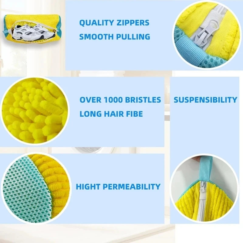 Showlu Smart General portable shoe cleaner brush with soft bristles and ergonomic handle for easy shoe cleaning.