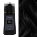 LANBENA 3-in-1 natural hair dye shampoo bottle, fast black hair color for unisex, with brand name shown on packaging.