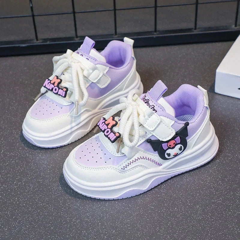 Hello Kitty girls' running shoes with Kuromi cartoon design, platform sneakers, SHOWLU FASHION STORE footwear.