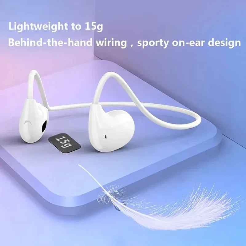 Redmi Air-Conduction Bluetooth 5.3 waterproof sports earbuds with in-ear design and secure fit for active listening.