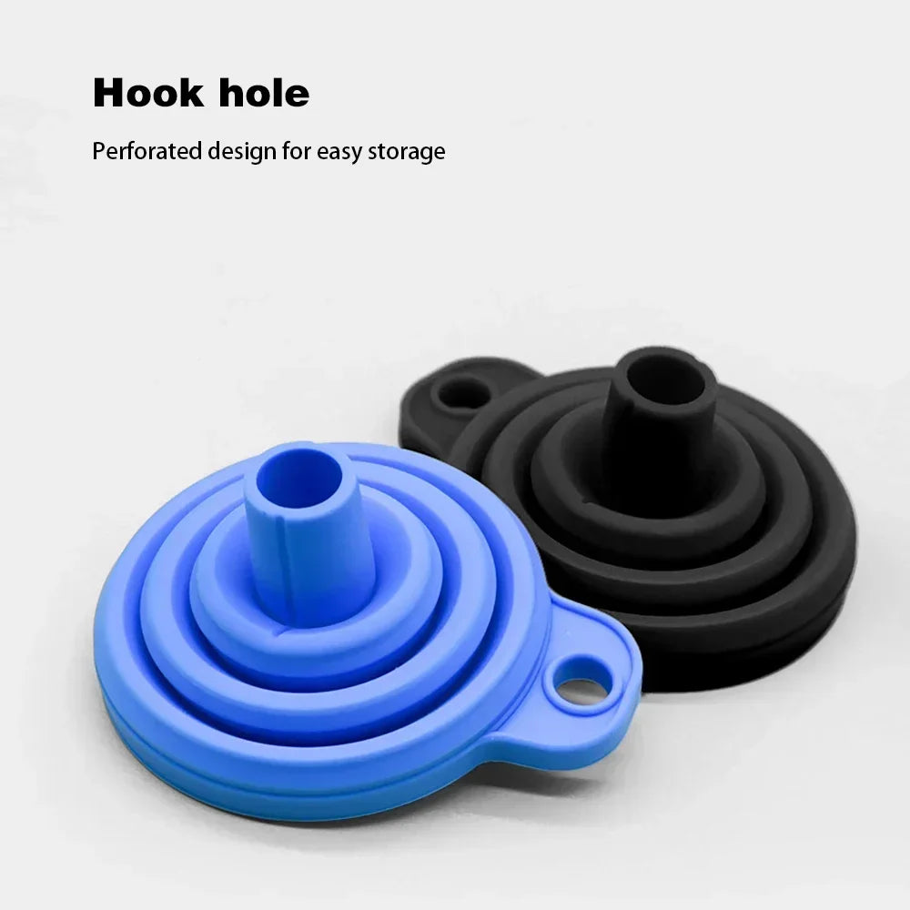 Showlu Smart General collapsible funnel set with multiple sizes, made of durable, flexible material for easy pouring and storage.