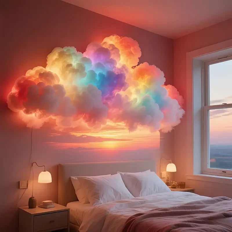 Showlu Smart General LED Cloud Ceiling Kit features a realistic cloud-shaped LED light for decorative ceiling illumination.