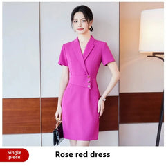 Elegant Suit Dress Women's Workwear Summer Jewelry Store High-end Atmosphere Beauty Salon Front Desk Reception Uniform