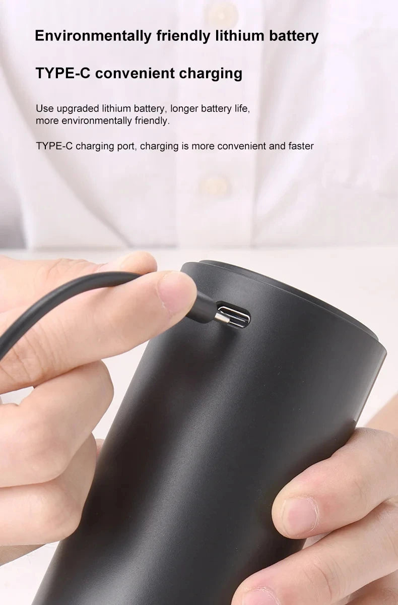 Electric wine aerator and dispenser by Showlu Smart General, USB automatic pourer for enhancing wine aroma and smooth pouring.