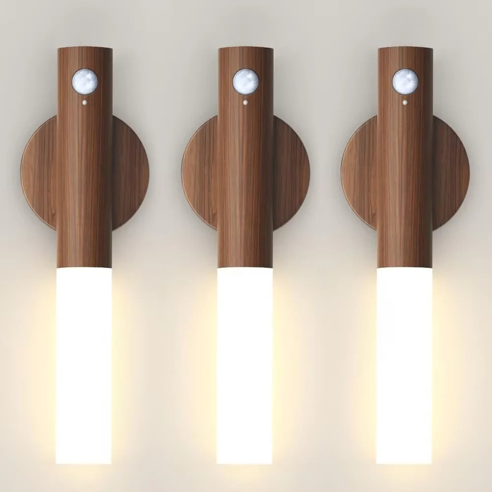 Showlu Smart General magnetic motion sensor LED night light with USB rechargeable design, ideal for dark spaces and nighttime illumination.