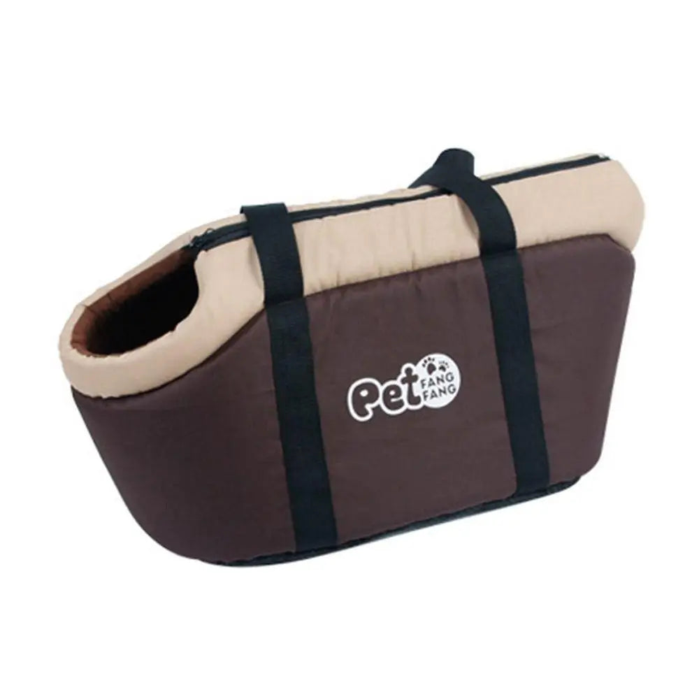 Showlu Fashion portable nylon pet carrier backpack for small dogs and cats, with breathable mesh and adjustable straps.