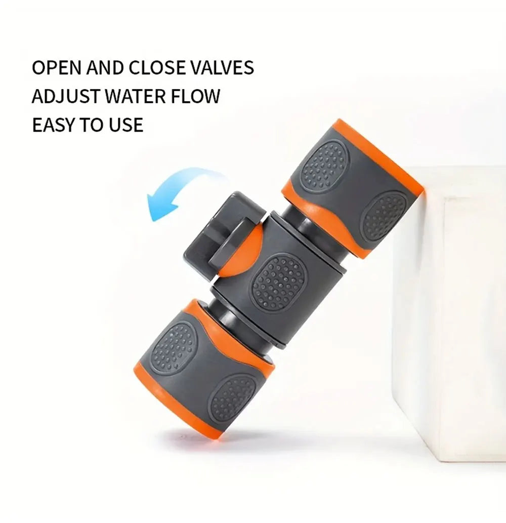 Showlu Smart General Quick Connect Shutoff Valve Hose Adapter connects garden hoses for easy water control.
