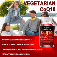 COQ10 Capsules For Improve Heart Brain Nerve Cell Mitochondria Sperm Motility Egg Quality Relieve fatigue Lower Blood Pressure