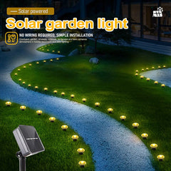 Solar LED Garden Pathway Lights 8 Mode Outdoor