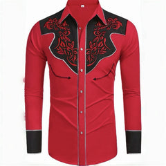 20 -color men's shirt long -sleeved shirt retro western denim big size loose cardigan long -sleeved casual shirt soft fabric