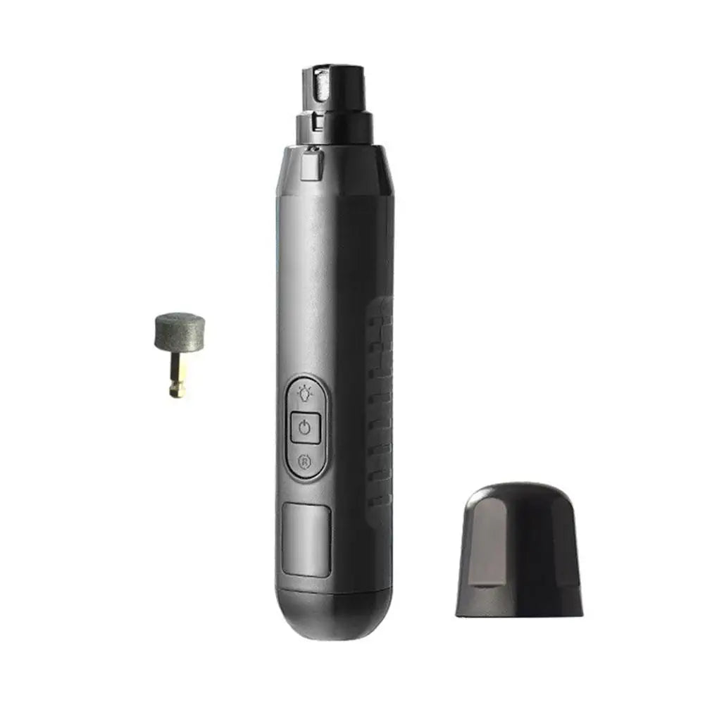 Quiet electric dog and cat nail grinder by Showlu Fashion Store with USB charging and rechargeable design for painless paw grooming.