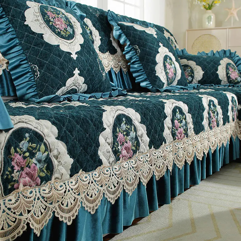 Four Seasons Combination Sofa Cushion European Universal Sofa Cover Simple and Non Slip High-end Thickened Living Room Sofa Mat