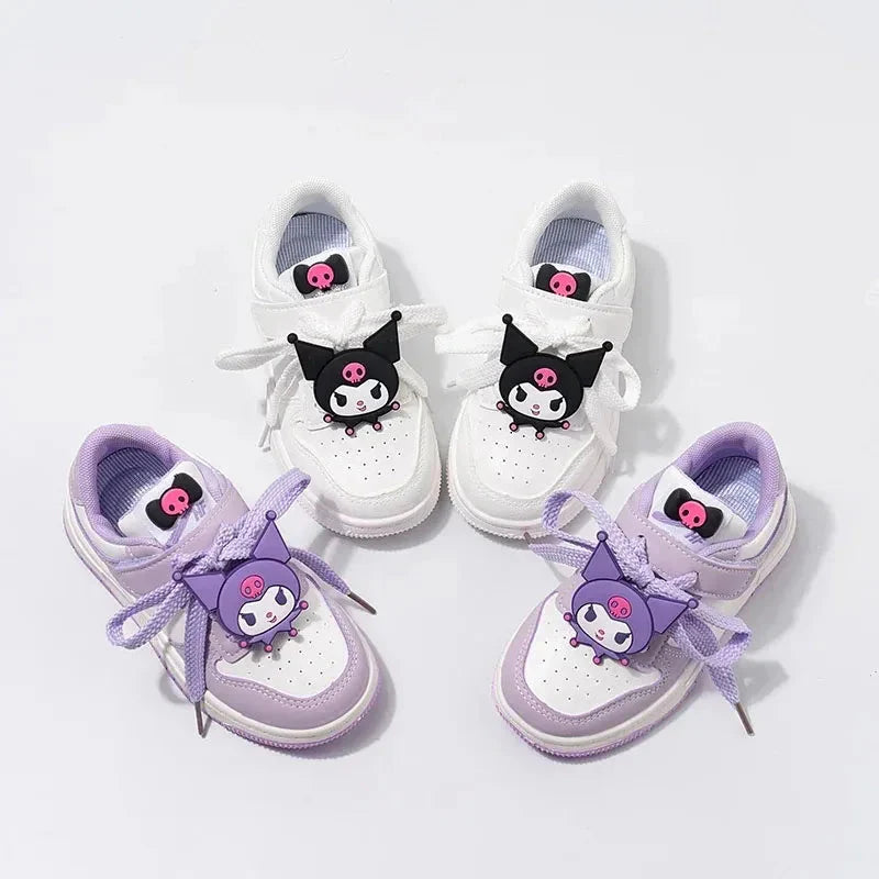 Sanrio Kuromi girls' casual sneakers by SHOWLU FASHION featuring breathable fabric and non-slip soles for comfortable everyday wear.