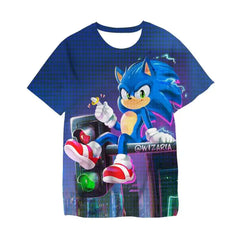 T-shirt 2025 Children's Clothes Sonic 3D for Kids Boys and Girls Cartoon Printing Animation Cosplay Clothing Accessories