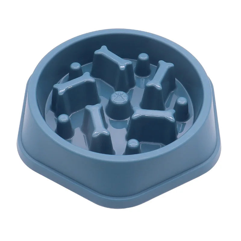 Showlu Fashion Store slow feeder dog and cat bowl with non-slip base, designed to promote slower eating for pets.