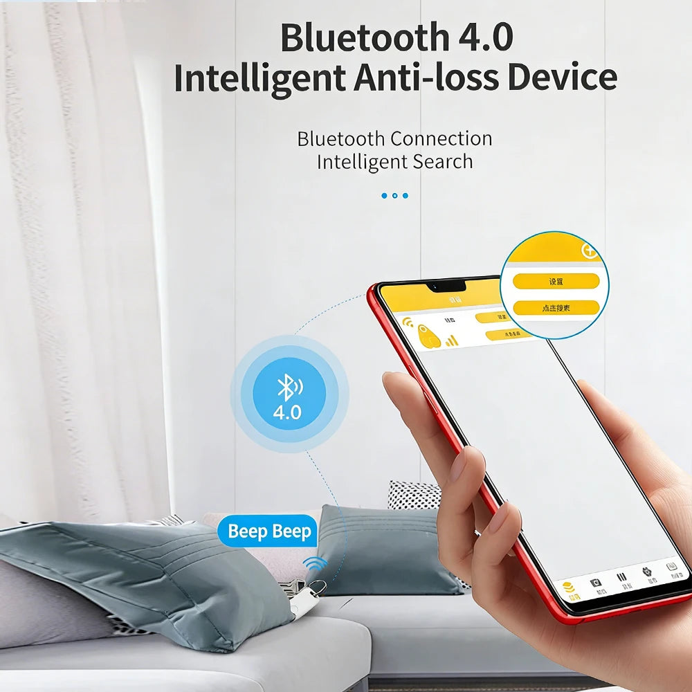 Showlu Smart GPS Tracker with Bluetooth, MFi certified anti-lost locator device, small and portable for key or wallet tracking.