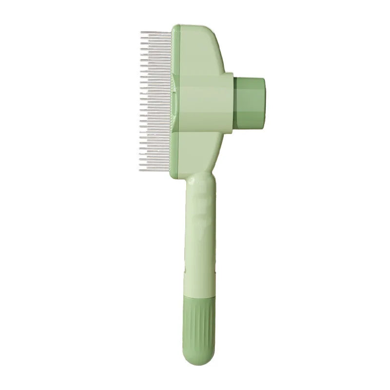 Showlu Fashion Store dog and cat hair remover brush for grooming long-haired pets, with a cleaning bath comb for pet hair removal.