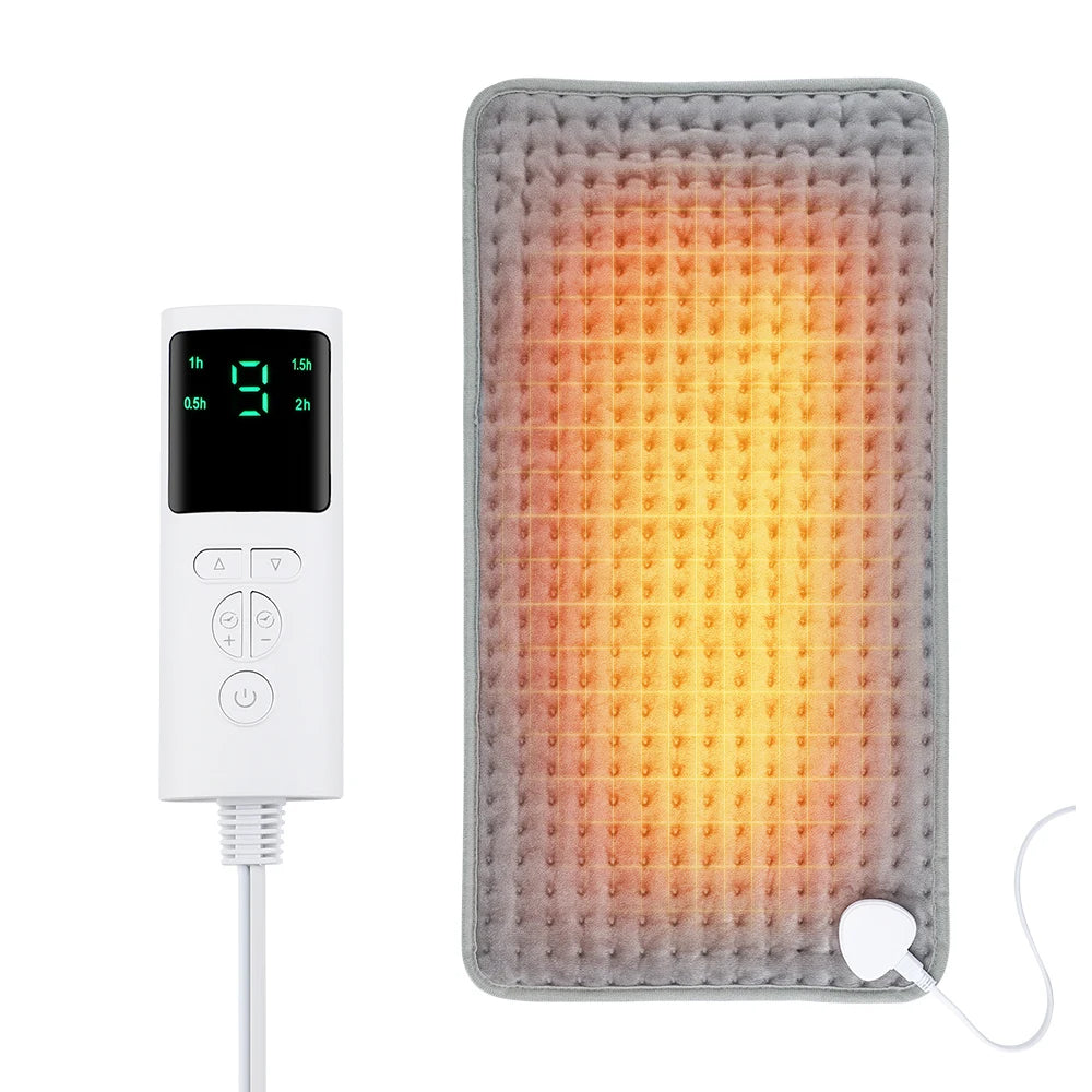 Showlu Smart Electric Heating Pad with adjustable temperature, timer, plush warm mat for cozy comfort and heat therapy.