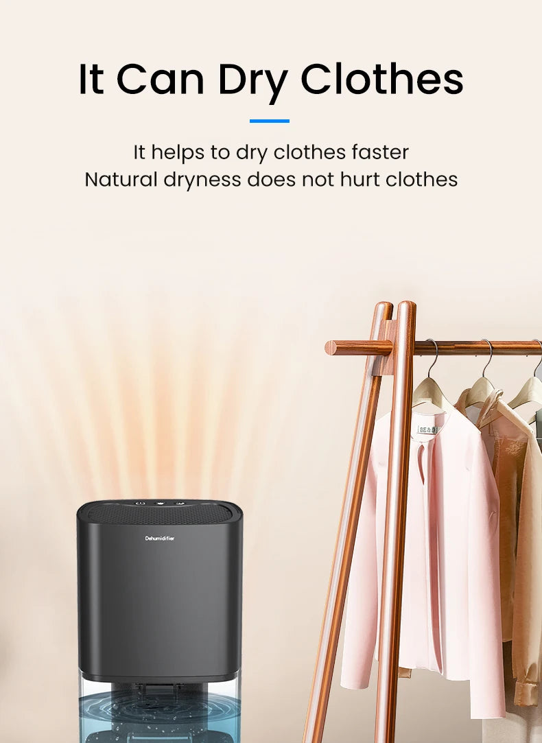 Mini portable electric dehumidifier by Showlu Smart General, compact device with vents and controls for dampness removal