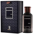 Bharara King Men's Eau de Parfum 100ml bottle with citrus and musk fragrance, showcasing the sleek design and label details.