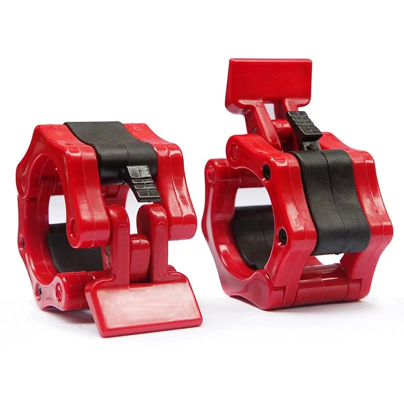 Showlu 50mm barbell clamp spin lock collar clips for weightlifting, securely fixing standard barbell and dumbbell weights.