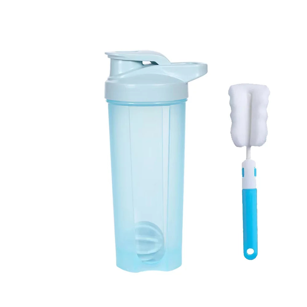 Showlu Fashion Store FEB.WIND 28 oz protein shaker bottle with ball blender, handle, and clear design for mixing supplements.