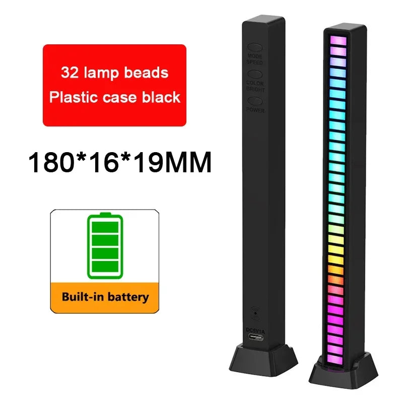 Showlu Smart RGB sound control LED music rhythm light bar displaying colorful lights reacting to music beats