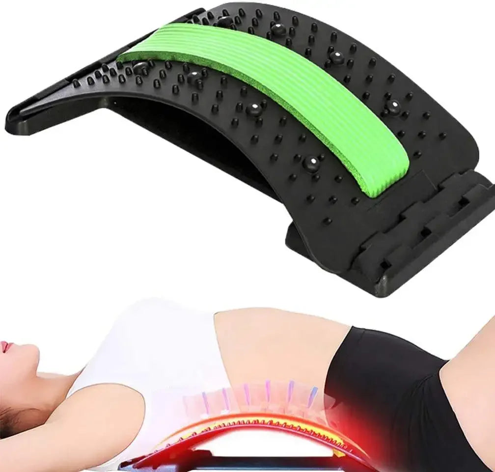 Adjustable CAMMUO Multi-Level Back Stretcher and Lumbar Spine Massager for relieving back pain and improving posture.
