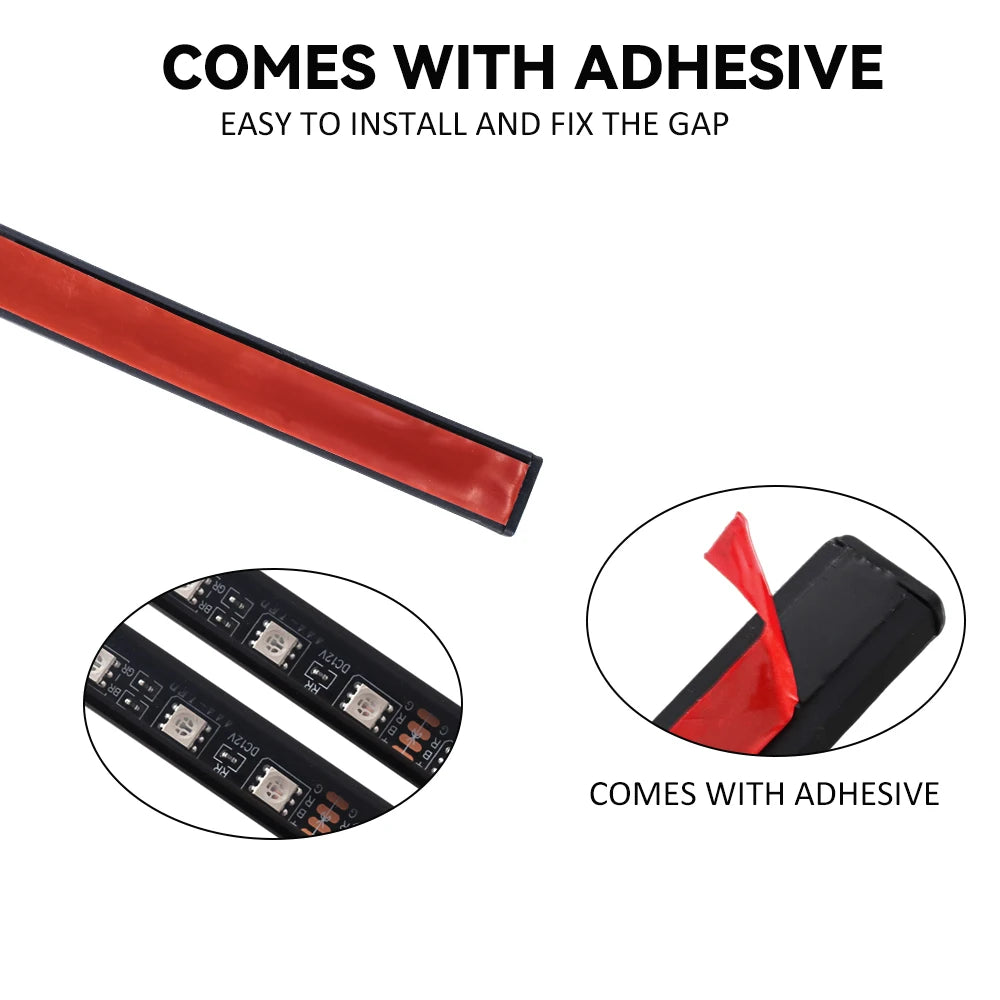 Showlu Smart General car underglow LED kit with colorful lights installed under vehicle for vibrant nighttime illumination.