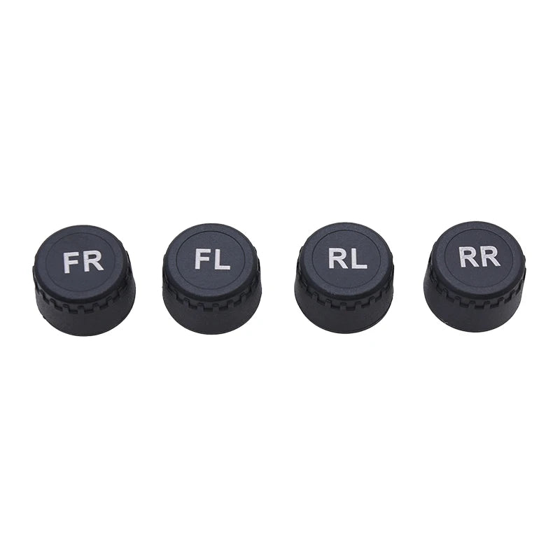 Showlu Smart General car tire pressure monitor displaying digital tire pressure readings on a vehicle dashboard.