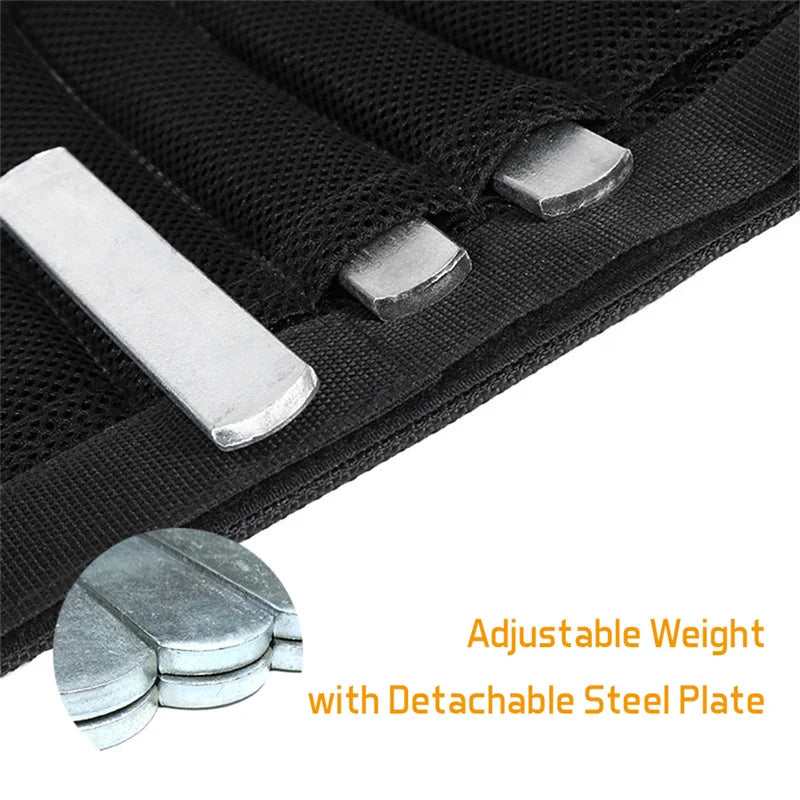 Adjustable SHOWLU FASHION STORE weight vest with Oxford cloth for strength training, featuring multiple weight plates for fitness workouts.