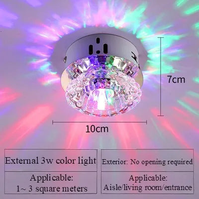 Modern crystal LED ceiling lamp by Showlu Fashion Store featuring a flush mount lotus design for porch lighting.