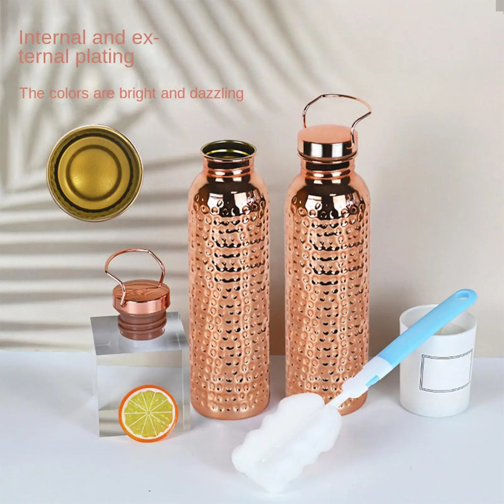 800ml Pure Copper Insulated Stainless Steel Water Bottle